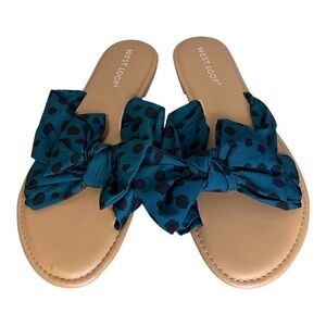 West Loop Women's  Polka Dot Bow Sandals
